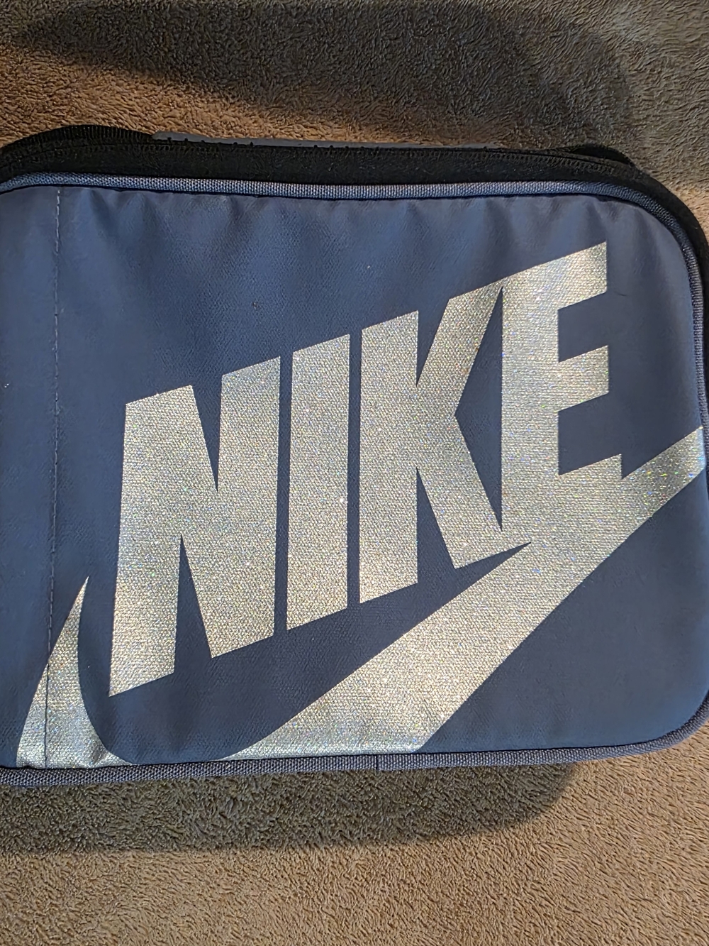 Nike Kid's Blue Glitter Futura Fuel Pack Hard Shell Lunch Box Bag
